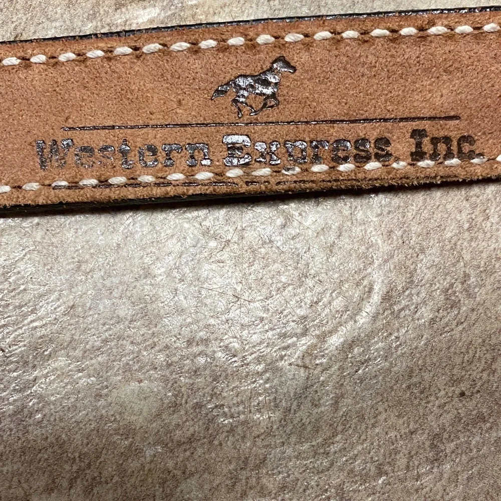 Kid’s Black Leather Western Belt-28” Country Cowboy
